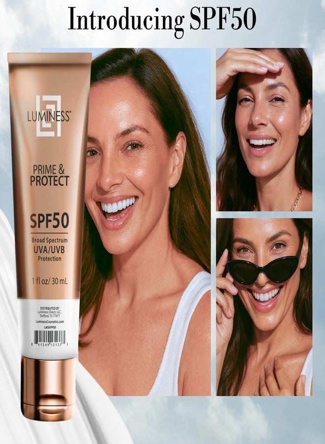 Luminess Makeup Primer & Broad Spectrum Sunscreen SPF 50 - Primer for Face Before Makeup with Sun Protection, Lightweight, Non-Greasy, Travel Size, Enriched with Vitamin E, For All Skin Types - Image 5